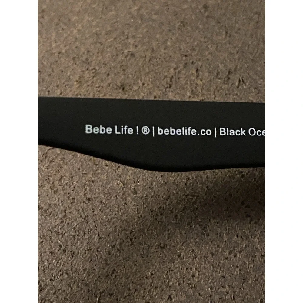 Bebe Black‎ Ocean Sports Sunglasses Blue Polarized UV400 Athletic Shades NWT